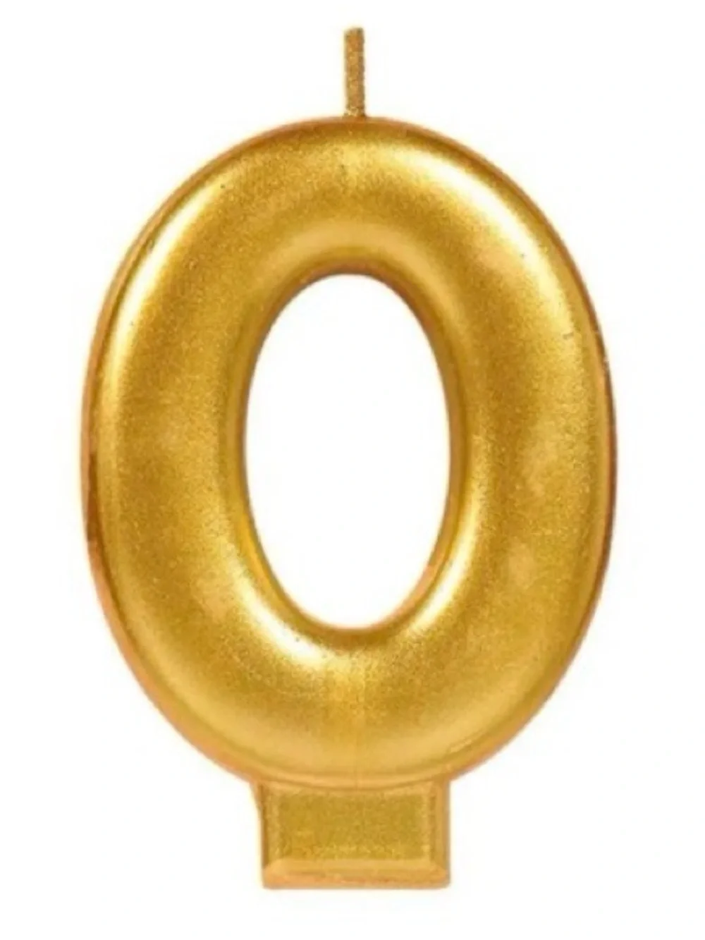 Gold Number 0 Decorative Candle - Home Accents